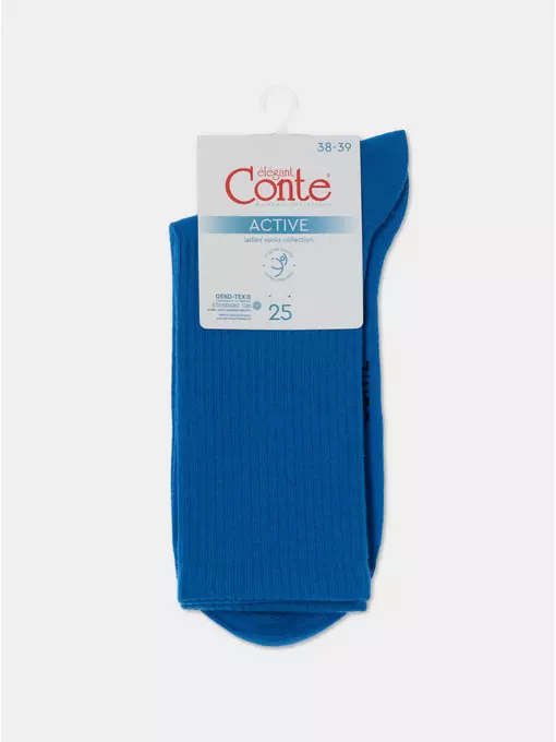 Удлиненные женские хлопковые носки active 000 синий, 20С-20СП, 38-39 (25), CONTE ELEGANT,  - 6