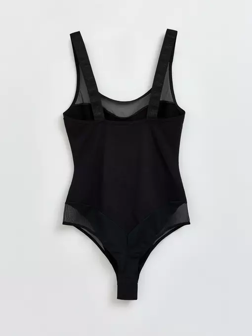 Боди женское из бамбука и эластичной сеточки double conte lbt 2263 black, 22С-2236ТСП, 170-84-90/XS, CONTE ELEGANT,  - 4