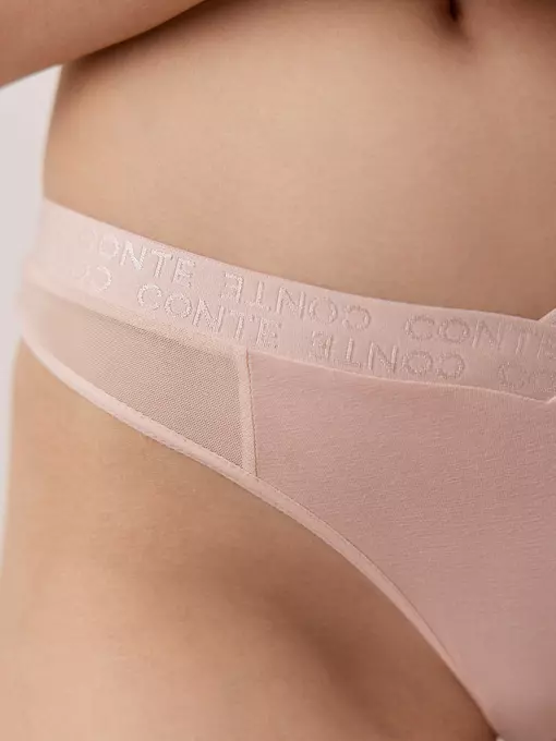 Трусы женские «бразилиана» с v-образной линией талии double conte lbr 2262 cameo, 22С-2235ТСП, 94/S, CONTE ELEGANT,  - 3