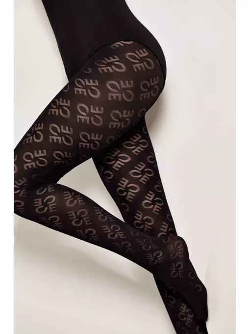 Колготки женские с геометрическим рисунком prime fantasy nero, 22С-132СП, 2, CONTE ELEGANT,  - 3