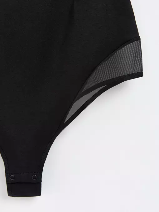 Боди женское из бамбука и эластичной сеточки double conte lbt 2263 black, 22С-2236ТСП, 170-84-90/XS, CONTE ELEGANT,  - 3