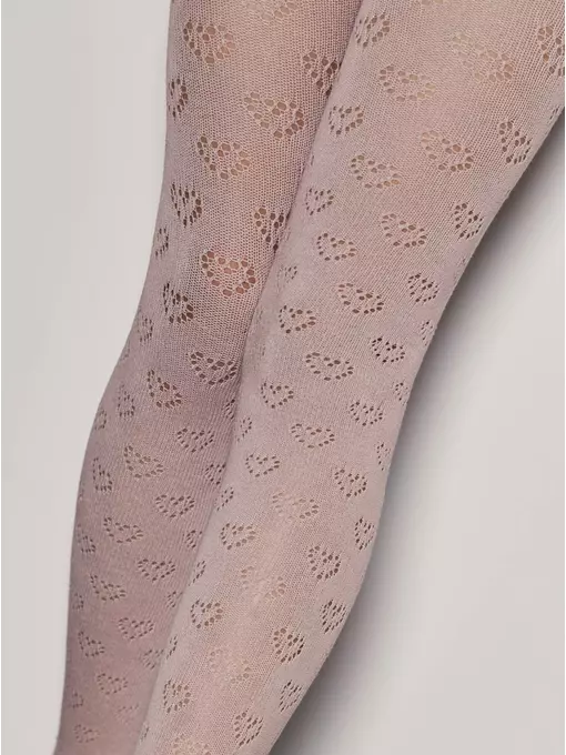 Колготки детские ажурные miss 609 пепельно-розовый, 20С-206СП, 140-146 (22), CONTE-KIDS,  - 4