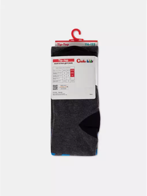 Колготки детские tip-top 631 темно-серый, 4С-05СП, 116-122 (18), CONTE-KIDS,  - 5