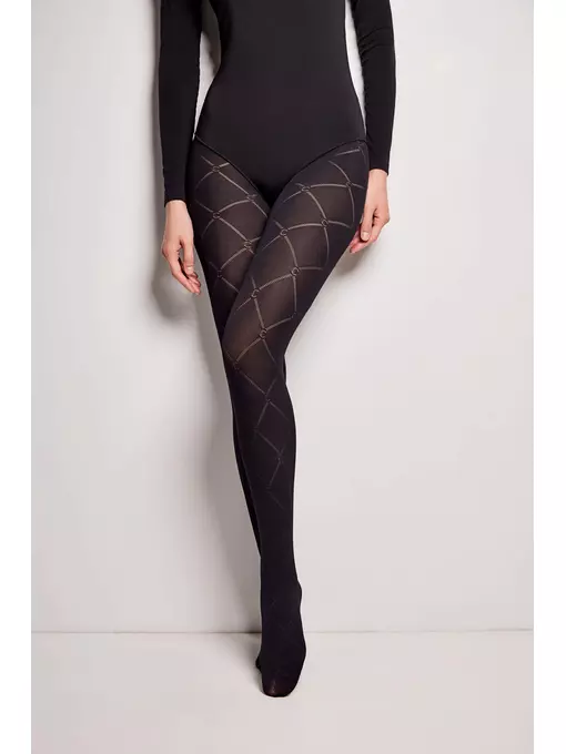 Колготки женские с ромбами history fantasy nero, 22С-136СП, 3, CONTE ELEGANT,  - 3