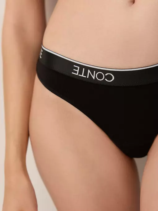 Трусы женские «бикини» из премиального бамбука black&white lb 2247 black, 22С-2220ТСП, 106/XL, CONTE ELEGANT,  - 3