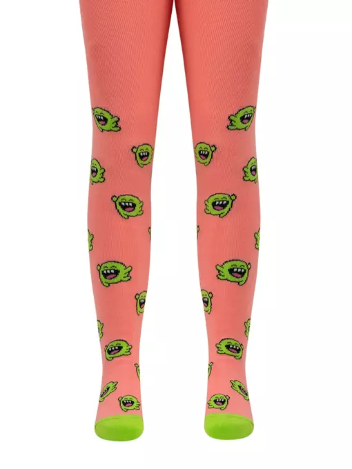 Колготки десткие (махровые внутри) sof-tiki с рисунками 644 коралловый, 7С-38СП, 92-98 (14), CONTE-KIDS,  - 5