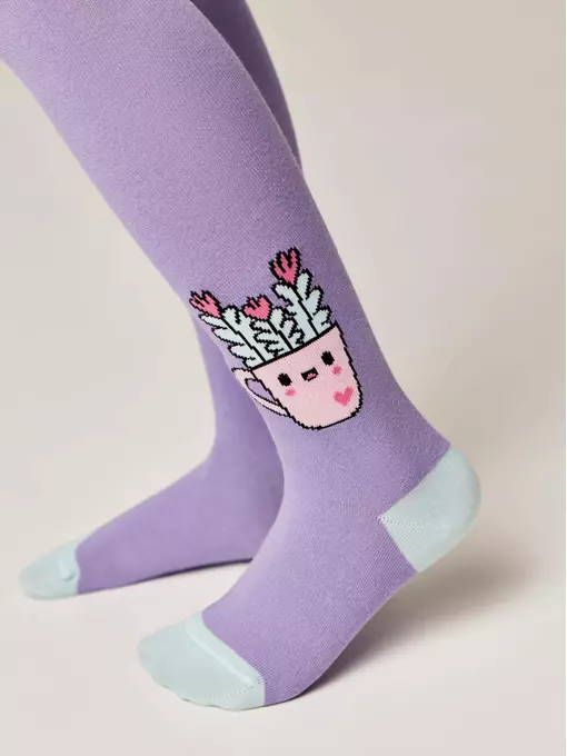 Колготки детские happik 638 сиреневый, 22С-144СП, 104-110 (16), CONTE-KIDS,  - 2