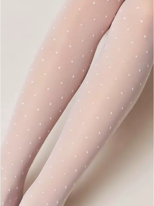 Колготки детские нарядные в мелкую точку с усиленным торсом-шортиками dotsy bianco, 22С-143СП, 116-122, CONTE ELEGANT,  - 3