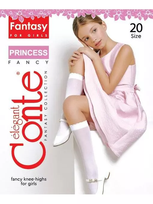 Матовые детские гольфы из микрофибры princess nero, 22С-5СП, 20, CONTE ELEGANT,  - 4