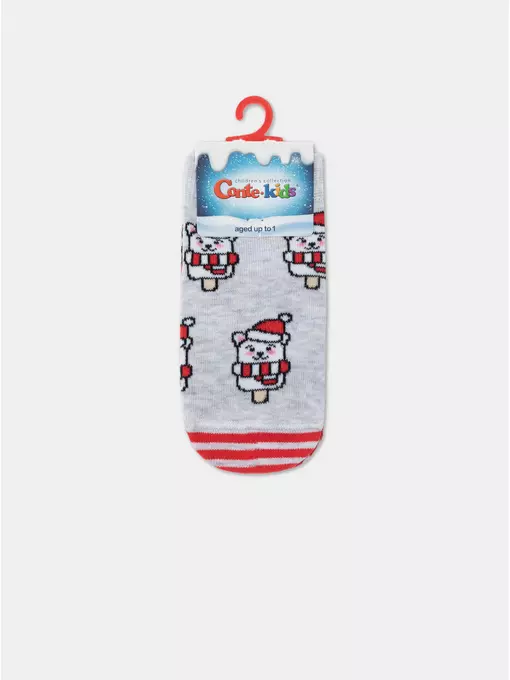 Носки детские новогодние new year 951 светло-серый, 21С-67СП, 13-14, CONTE-KIDS,  - 6