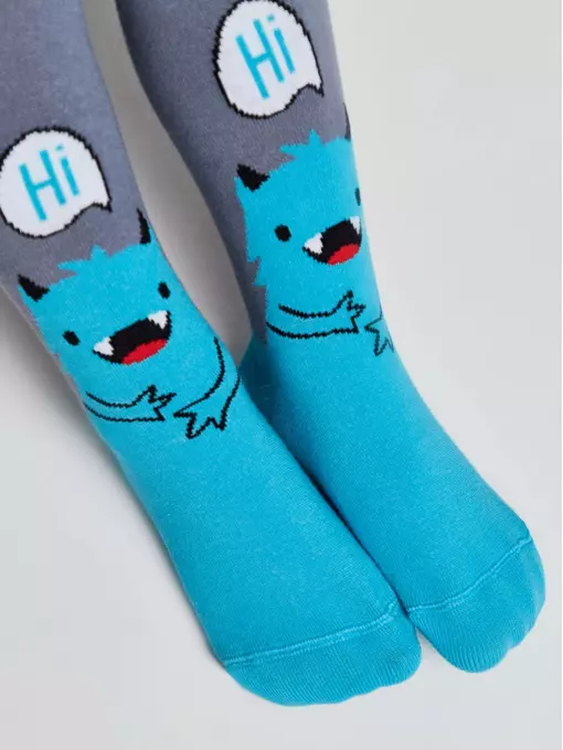 Колготки детские tip-top 637 темно-серый, 4С-02СП, 92-98 (14), CONTE-KIDS,  - 4