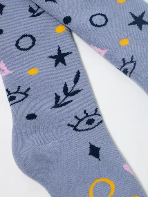 Теплые махровые детские колготки sof-tiki (махровые внутри) 642 светлый джинс, 7С-38СП, 92-98 (14), CONTE-KIDS,  - 2