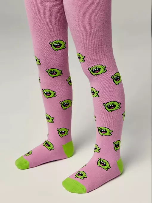 Теплые махровые детские колготки sof-tiki (махровые внутри) 644 мальва, 7С-38СП, 104-110 (16), CONTE-KIDS,  - 3