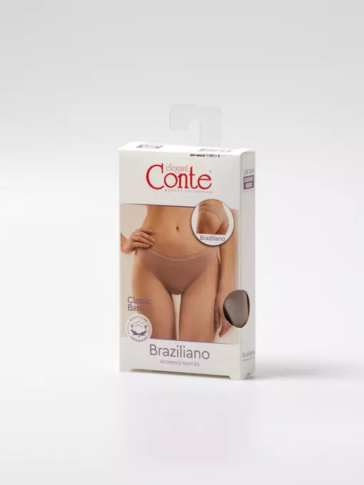 Трусы женские "бразилиана" classic basic lbr 1349 natural, 20С-1331ТСП, 98/M, CONTE ELEGANT,  - 3