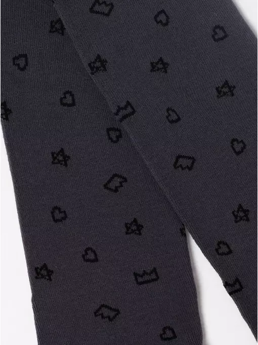 Теплые махровые детские колготки sof-tiki (махровые внутри) 653 серо-фиолетовый, 7С-38СП, 150-152 (22), CONTE-KIDS,  - 2