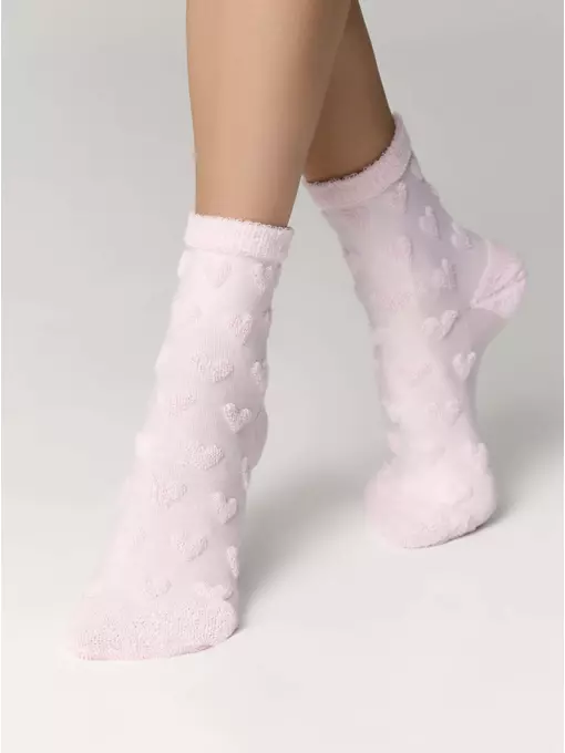 Махровые женские носки из хлопка с объемными рисунками conte comfort 549 светло-розовый, 23С-17СП, 36-37 (23), CONTE ELEGANT,  - 3