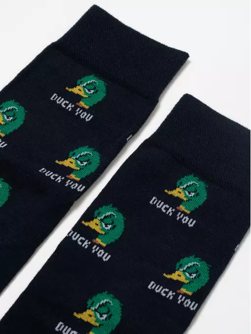 Хлопковые мужские носки diwari happy с рисунками 187 темно-синий, 17С-151СП, 40-41 (25), DIWARI,  - 2