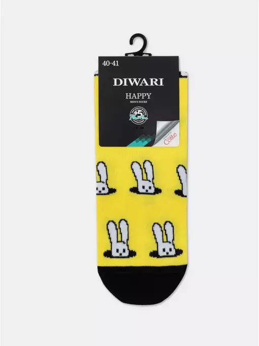 Мужские носки с рисунками diwari happy 189 желтый, 17С-151СП, 40-41 (25), DIWARI,  - 5