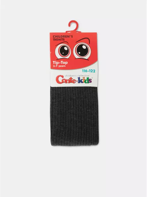 Колготки детские (однотонные) tip-top 566 темно-серый, 4С-02СП, 128-134 (20), CONTE-KIDS,  - 2