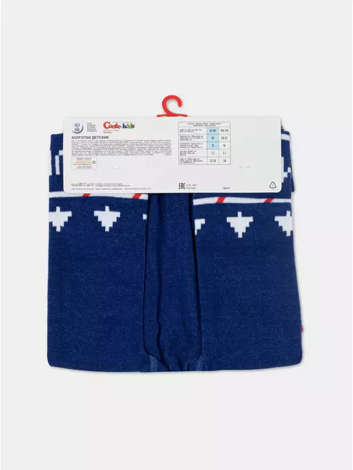 Новогодние детские колготки new year 668 синий, 21С-31СП, 104-110 (16), CONTE-KIDS,  - 5