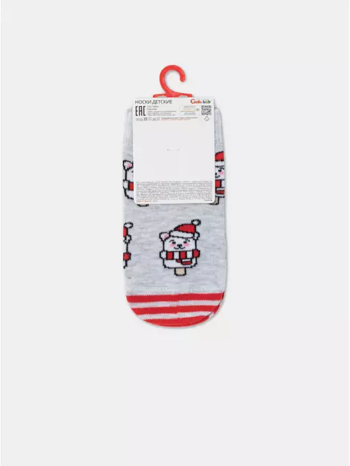 Носки детские новогодние new year 951 светло-серый, 21С-67СП, 13-14, CONTE-KIDS,  - 7