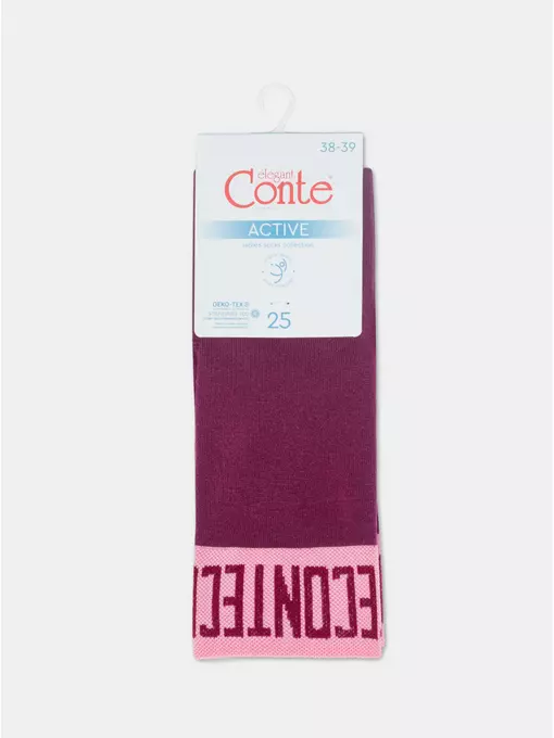 Носки женские вискозные (удлиненные) active 273 лиловый, 21С-24/1СП, 36-37 (23), CONTE ELEGANT,  - 5