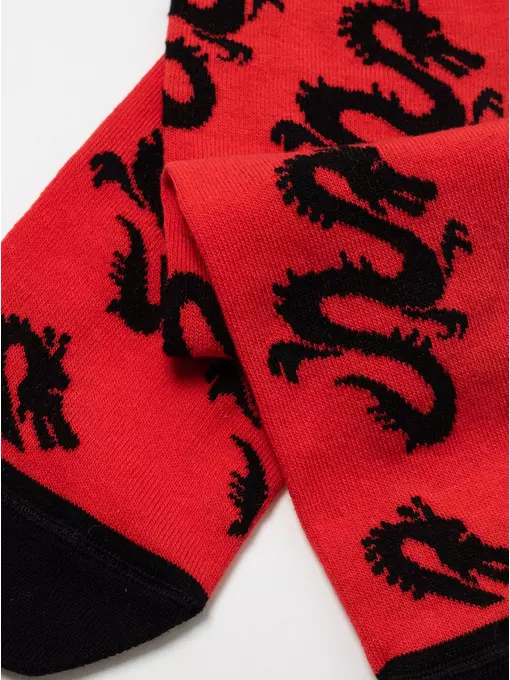 Хлопковые мужские носки diwari happy с рисунками 191 красный, 17С-151СП, 40-41 (25), DIWARI,  - 3