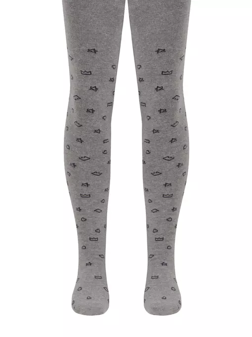 Теплые махровые детские колготки sof-tiki (махровые внутри) 653 серый, 7С-38СП, 140-146 (22), CONTE-KIDS,  - 4