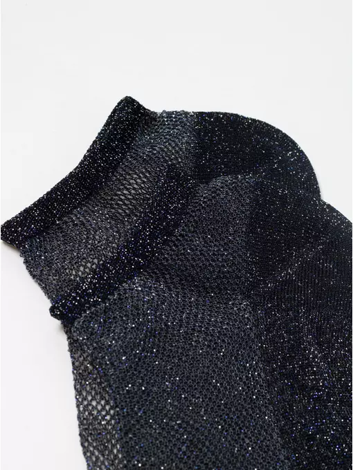 Ультракороткие носки из вискозы с ажурным переплетением active (ультракороткие, люрекс) 277 темно-синий, 21С-30СП, 36-37 (23), CONTE ELEGANT,  - 3