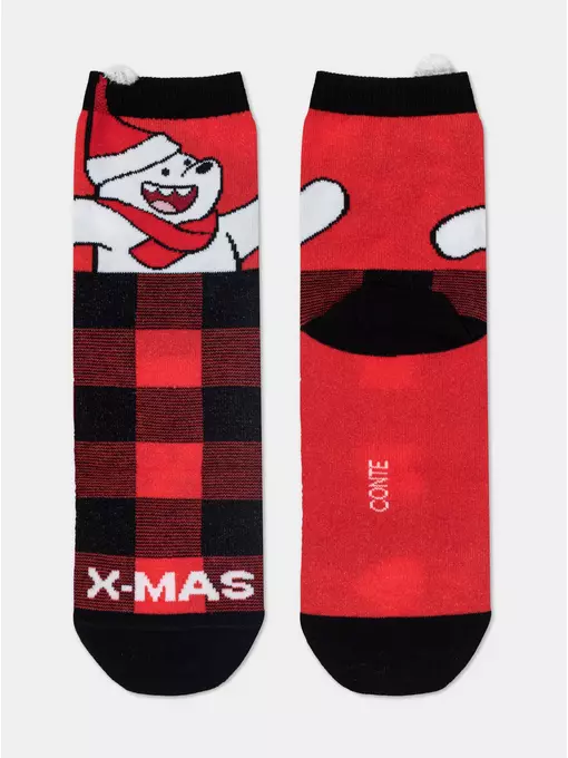 Новогодние женские носки conte new year (3 пары,коробочка) 779 ассорти, 21С-76СП;22С-26СП;23С-46СП, 36-39 (23-25), CONTE ELEGANT,  - 3