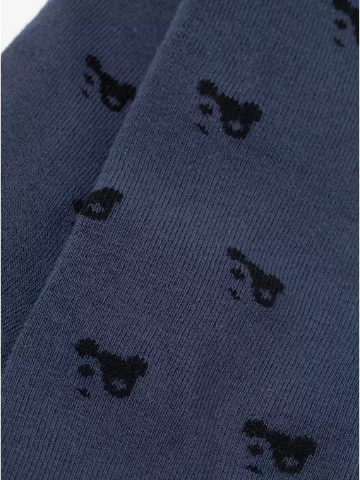 Теплые махровые детские колготки sof-tiki (махровые внутри) 652 темный джинс, 7С-38СП, 128-134 (20), CONTE-KIDS,  - 3