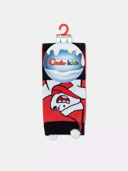 Новогодние детские носки new year 949 красный, 21С-67СП, 13-14, CONTE-KIDS,  - 3