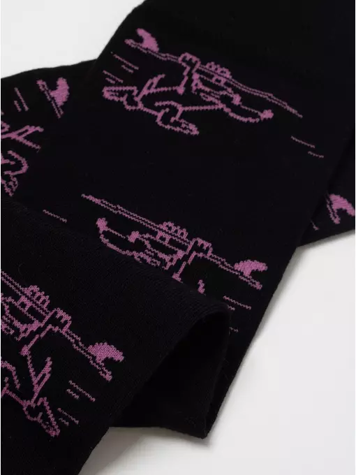 Хлопковые мужские носки diwari happy с рисунками 194 черный, 17С-151СП, 40-41 (25), DIWARI,  - 3