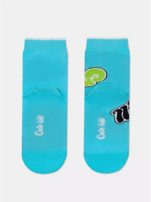 Хлопковые детские носки "веселые ножки" 947 бирюза, 17С-10СП, 16, CONTE-KIDS,  - 3