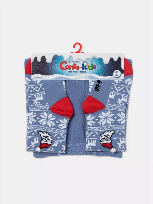 Колготки детские new year 666 светлый джинс, 23С-65СП, 104-110 (16), CONTE-KIDS,  - 6