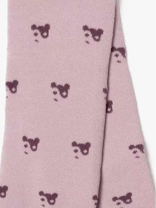 Теплые махровые детские колготки sof-tiki (махровые внутри) 652 пепельно-розовый, 7С-38СП, 128-134 (20), CONTE-KIDS,  - 2