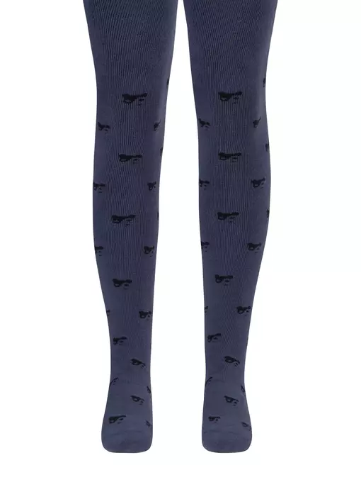 Теплые махровые детские колготки sof-tiki (махровые внутри) 652 темный джинс, 7С-38СП, 128-134 (20), CONTE-KIDS,  - 2