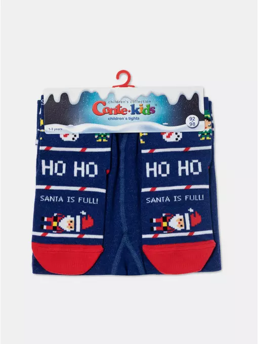 Новогодние детские колготки new year 668 синий, 21С-31СП, 104-110 (16), CONTE-KIDS,  - 4