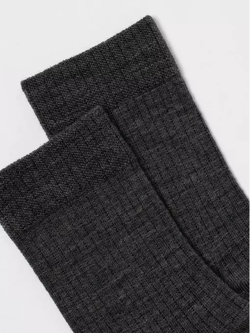 Теплые мужские носки в рубчик с шерстью diwari comfort 182 темно-серый, 22С-128СП, 40-41 (25), DIWARI,  - 2