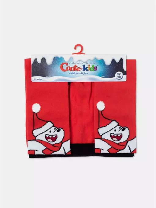 Колготки детские conte-kids new year 667 красный, 23С-65СП, 104-110 (16), CONTE-KIDS,  - 7