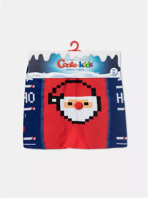 Новогодние детские колготки для малышей new year 668 синий, 21С-31/1СП, 80-86 (14), CONTE-KIDS,  - 7