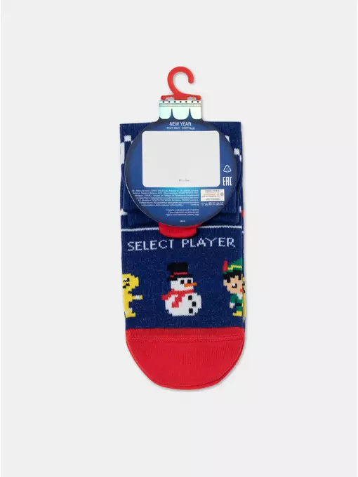 Новогодние детские носки new year 950 синий, 21С-67СП, 16-18, CONTE-KIDS,  - 7