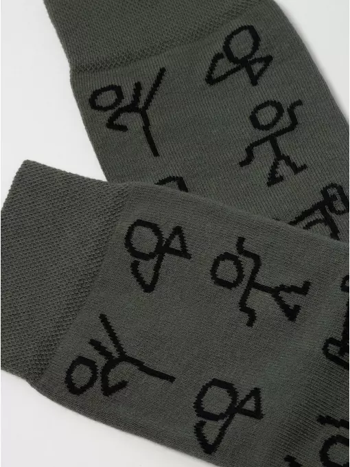 Хлопковые мужские носки diwari happy с рисунками 188 хаки, 17С-151СП, 44-45 (29), DIWARI,  - 2