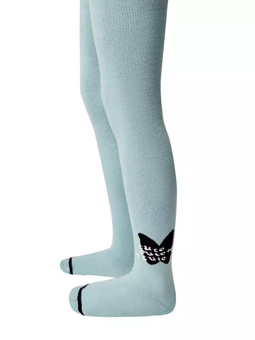 Теплые махровые детские колготки sof-tiki (махровые внутри) 651 серо-бирюзовый, 7С-38СП, 128-134 (20), CONTE-KIDS,  - 3