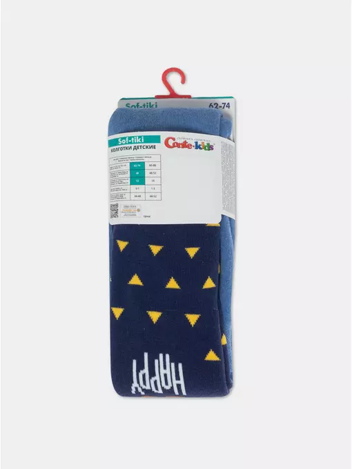 Теплые махровые детские колготки sof-tiki (махровые внутри) 655 светлый джинс, 7С-38СП, 80-86 (14), CONTE-KIDS,  - 4