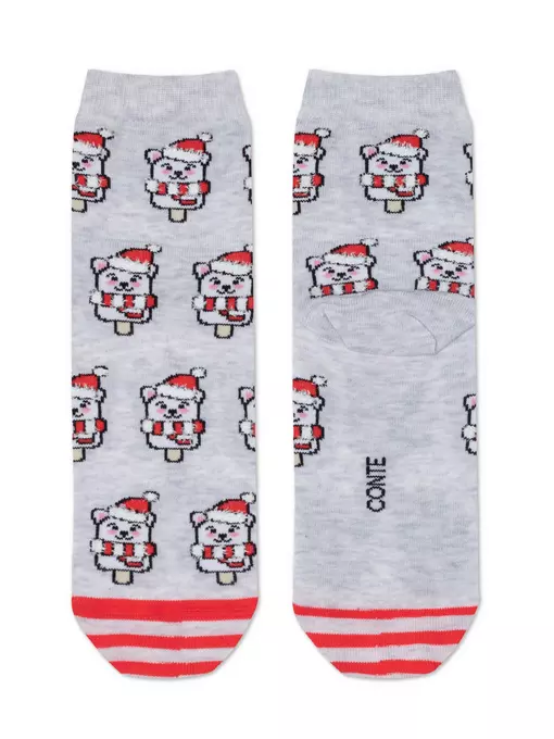 Новогодние женские носки conte new year (3 пары,коробочка) 779 ассорти, 21С-76СП;22С-26СП;23С-46СП, 36-39 (23-25), CONTE ELEGANT,  - 5