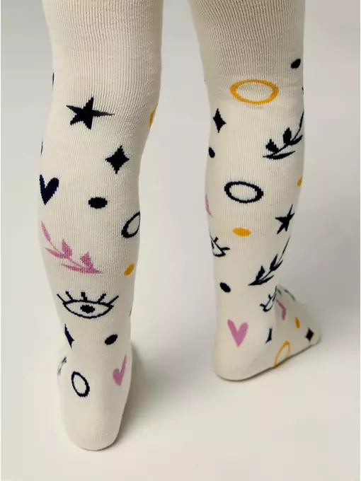 Теплые махровые детские колготки sof-tiki (махровые внутри) 642 капучино, 7С-38СП, 92-98 (14), CONTE-KIDS,  - 2