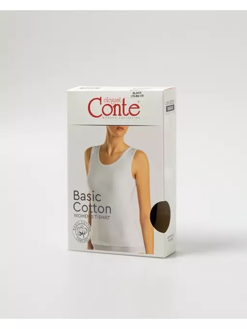 Майка женская conte basic collection lm 2020 black, 20С-1060ТСП, 170-112/4XL, CONTE ELEGANT,  - 6