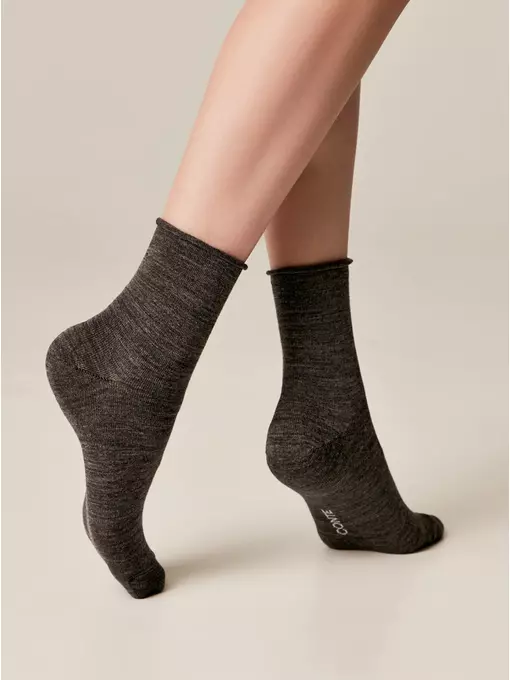 Удлиненные теплые женские носки с шерстью conte comfort 000 темно-серый, 22С-129СП, 36-37 (23), CONTE ELEGANT,  - 3