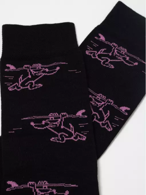 Хлопковые мужские носки diwari happy с рисунками 194 черный, 17С-151СП, 40-41 (25), DIWARI,  - 2